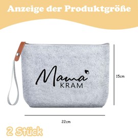 2 Stück Kosmetiktasche Aus Filz Mit Reißverschluss, Filz Kosmetiktasche Schwangerschaft Geschenk Mommy Bag Handtasche, für Werdende Mutter für Mama Schwangerschaft Geschenk für Neue Mama Babyparty