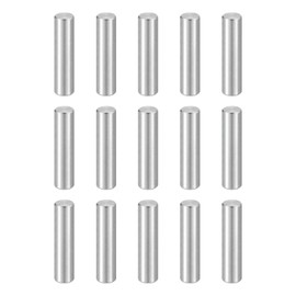 sourcing map 15pcs Dowel Pins M5(5mm) x 25mm 304 Stainless Steel Cylindrical Shelf Support Peg Pin Rod Fasten Elements for Metal Devices Wood Furniture DIY Installation, Silver