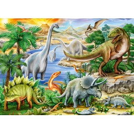 Ravensburger Prehistoric Dinosaur Life 60 Piece Jigsaw Puzzle for Kids Age 4 Years Up - Eductional Toys & Games for Children