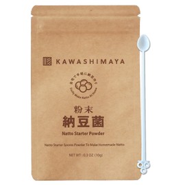 Kawashimaya Natto Starter Spores Powder 0.1 oz (3g), Can make up to 10-30kg Natto, Made From Soybean Extract