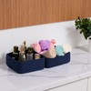 MiniArk Small Square Shallow Baskets for Organizing, 9.7x9.7x4.3 Inch Rope