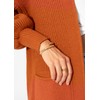 SASSYCLASSY Women's Long Cardigan with Pockets, Open Front, Long Sleeve,