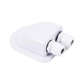 Mythosurge Solar Roof Guide, IP68 Waterproof, 2-Way Solar Cable Grommet, ABS Weatherproof Housing for Motorhomes, Caravans, Ships (White)