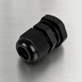MGI SpeedWare 1/2" NPT Strain Relief Nylon Cord Grip Cable Glands, Black Plastic Grommet 5-Pack