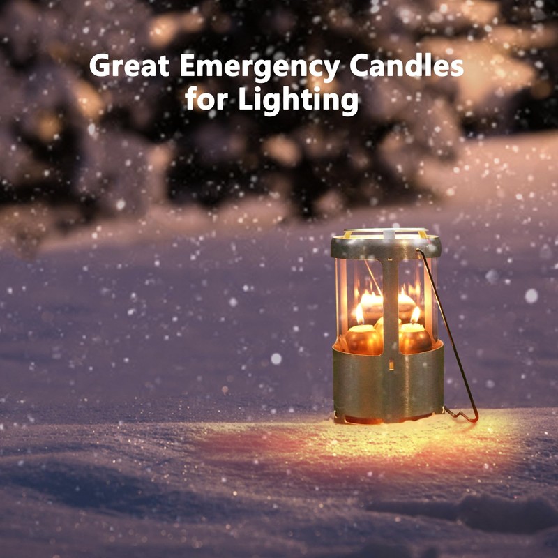 12-Hour White Candles Compatible with Candle Lanterns, Long-Burning Candles for