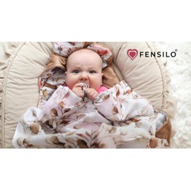 FENSILO Muslin Cloths Baby Burp Cloths Baby Muslin Nappies Pack of 5 70 x 80 cm C1-10003