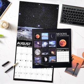 2026 Wall Calendar - 2026 Moon Calendar from January 2026 to December 2026, 30.5 x 61 cm (Open), 12 Monthly Wall Calendar 2026 for Home, Office, School