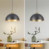Febeleven Black Farmhouse Pendant Light with Hammered Metal Shade Vintage
