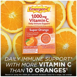 Emergen-C 1000mg Vitamin C Powder for Daily Immune Support Caffeine Free Vita...