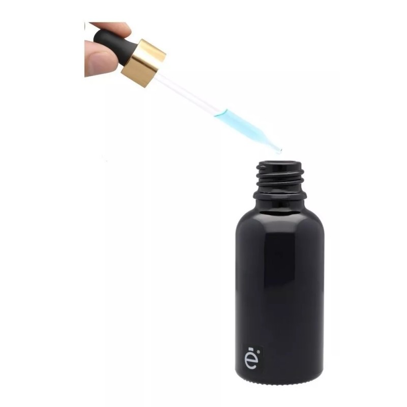 Envaline Frasco Gotero 30 Ml Coated Pipeta Premium Bulbo Negro