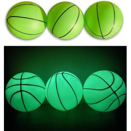 Toys+ 6 Pack Glow in the Dark Inflatable Magic Shot Pro MiniHoop Basketballs with Pump