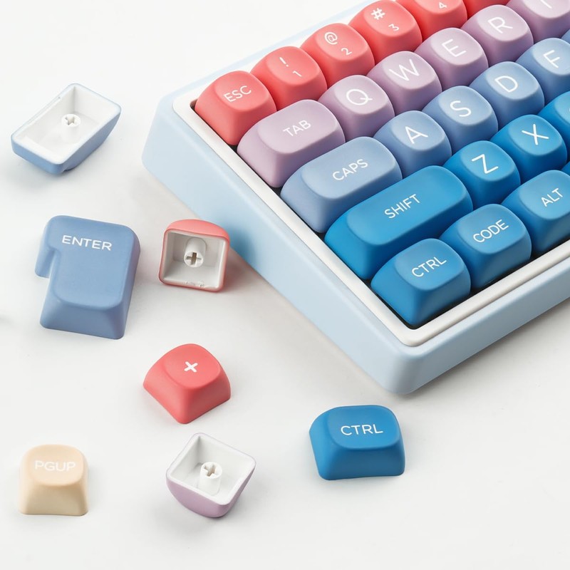 PBT Keycaps 143 Keys Cute Keycaps Dye-Sublimation Rainbow Fairy Tales