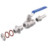 DERNORD 2 Packs 1/2 Inch Weldless Ball Valve Stainless Steel