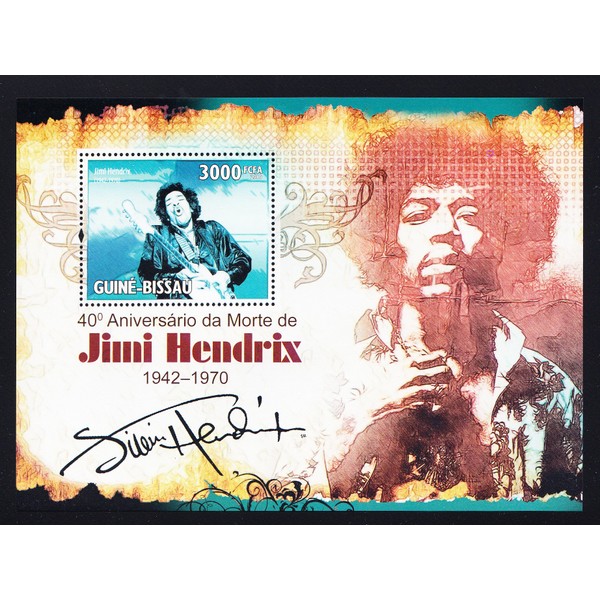 J. Hendrix Music Icon Collectible Postage Stamp Gb10302b