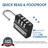 GIVERARE 4 Pack Combination Lock, 3-Digit Padlock Keyless, Resettable Luggage