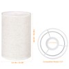 TOVINANNA Fabric Drum Lampshade, Cylindrical Desk Lamp Shade, Linen Bedside