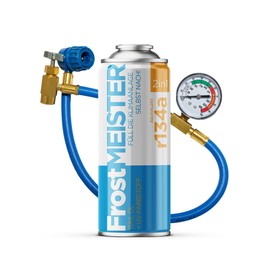 FrostMEISTER 2 in 1 Car Air Conditioner Refill Kit 400ml with Pressure Gauge Hose for R134a (1995-2016) - Quick, Easy & Safe Application