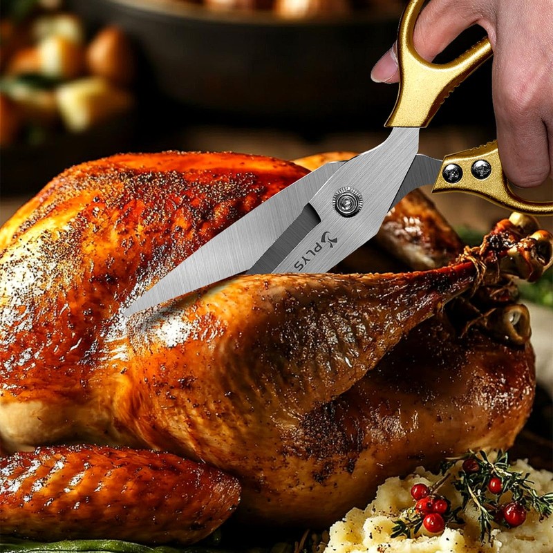 Plys Kitchen Scissors Stainless Steel Cooking Scissors for Kitchen: Heavy