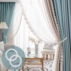 AULEEP Magnetic Curtain TieBacks, 2 Pack Pearl Curtain Tie Backs,