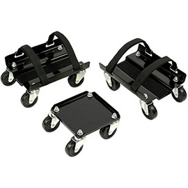 Raider SM-12165D Elite Deluxe Mini Black Steel Snowmobile Dolly Set, 1,500 lb Weight Capacity