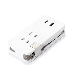 Premium Style iCharger PG-UACTAP04WH AC Power Strip with USB Port, White (3 AC, 1 USB-A, 1 USB-C)