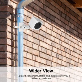 Soporte de montaje de poste para cámara Wyze para exteriores y V3, soporte de pared ajustable para cámara Wyze al aire última intervensión, interior, sin cables, sistema de cámara inteligente para el hogar, tamaño de tubo aplicable: 1.18-7.87 pulgadas, c