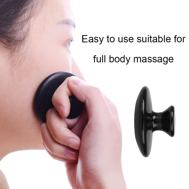 2 Pcs Facial Massage Stones Mushroom Shaped Gua Sha Stones