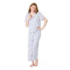 PJ Salvage Women's Whimsy Pj Set, Blue Whisper, L