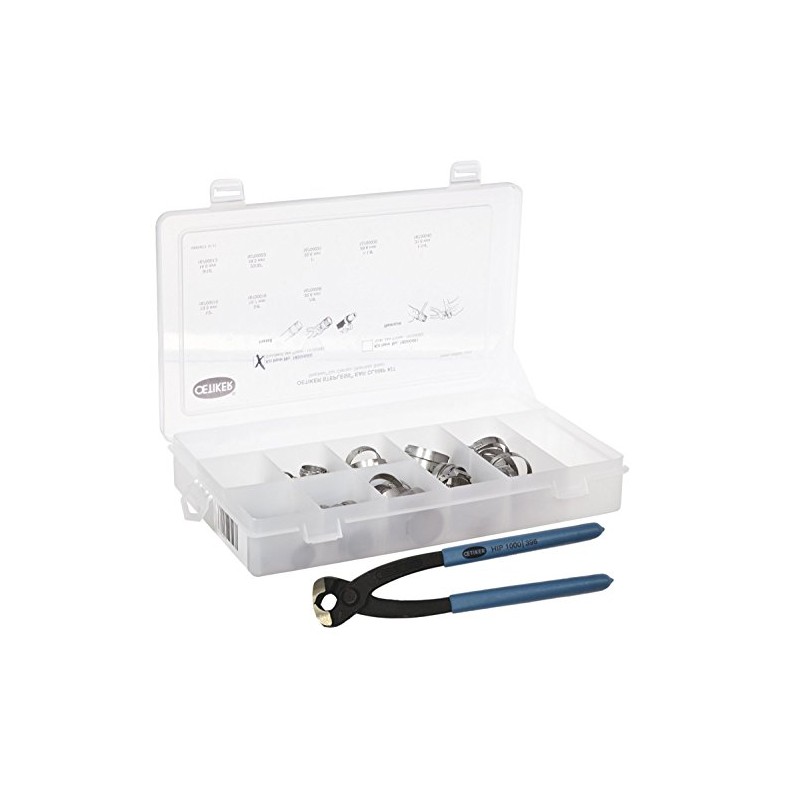 Oetiker 18500060 StepLess 1-Ear Clamp Kit (StepLess Ear Clamps, stainless