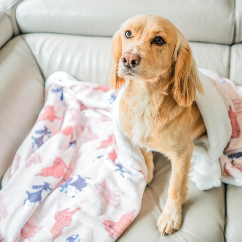 P Dot Wolf Cute Creations Dog Blanket Throw Reversible Dog