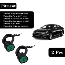 GYUPTRK 2Pack Main Headlight Pigtail Plug 14Pin Fit for Kia Optima Forte Sorento Sportage Rio Telluride 2018-2021, Headlamp Connector Fit for Hyundai Elantra Sonata Veloster Tucson Palisade 2018-2021