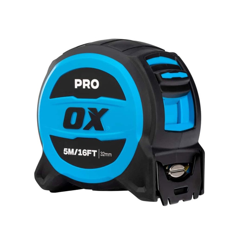 OX Pro 5m/16ft Tuff Blade Tape Measure Magnetic Dual Hook
