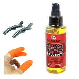 Tape-In Lace Front Poly Skin System Wig Adhesive Glue Remover Solvent For Human Hair Extensions + Free Finger Guard