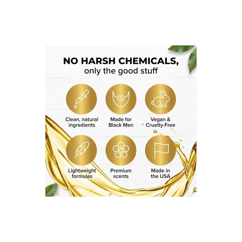 Golden Grooming Company Kit Barba Cuidado Completo Aceite Bálsamo Champú