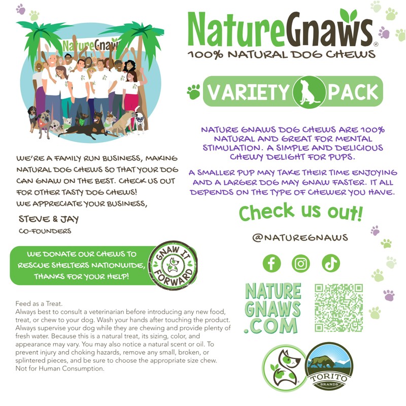 Nature Gnaws Variety Pack for Small Dogs (12 Count) -