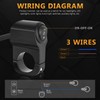Wai Danie 7/8" Motorcycle Handlebar Headlight Switch ON-OFF Three-Position Waterproof
