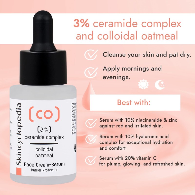 Skincyclopedia Ceramide Serum, Face Serum with Hyaluronic Acid and 3%