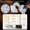 Anillo De Compromiso Mujer, Adjustable Anillos de Promesa S925 Plata