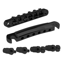 OTOTEC Black Electric Guitar Tune-o-Matic Tailpiece & Bridge Set With Studs Mounting Accessories Fit For Epiphone Les Paul Replacement Parts