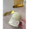 Números de mesa acrílico con espejo semiarqueado dorado para bodas