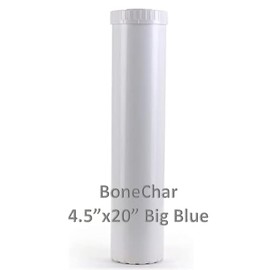 Bone Char carbon filter 4.5" x 20" whole house application for reducing fluoride, and arsenic from your water