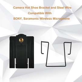 Hot Shoe Mount Adapter and Holder Belt Clip Compatible for S ony, for Saramonic, for Boya Wireless Microphone fixe to DSLR Camera, Video Camera