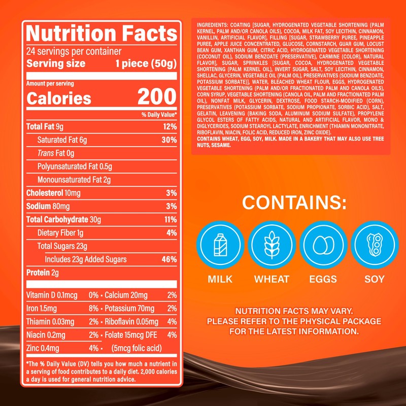 Marinela Gansito Strawberry Filled Snack Cake, 24 individual packs, (1