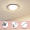 ledscom.de RUBA Recessed Ceiling Light Matt Stainless Steel Round 107