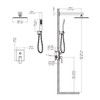 Black shower faucet set, Rain shower Head with Handheld Spray,