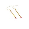 Red Matchstick Strike Earrings