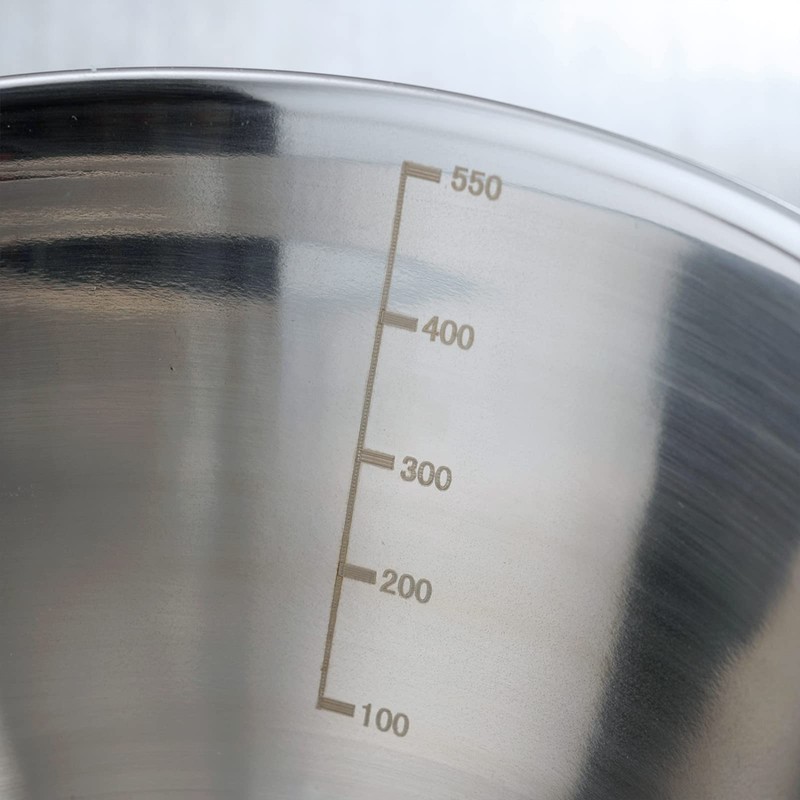 Kakusee Sierra Cup, Stainless Steel, Different Sizes, Stackable, with Measurement,