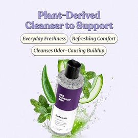 Her Fantasy Box- Gel de ducha equilibrante de pH Refresh: solución de higiene femenina natural para una limpieza suave y control de olores