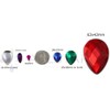 Allstarco 18x13mm Flat Back Teardrop Acrylic Rhinestones Plastic Gems for