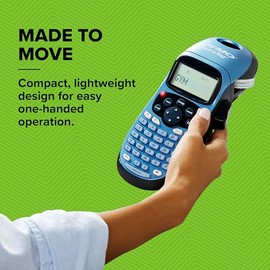 Dymo LetraTag LT-100H - Kit de iniciación para etiquetar | Máquina etiquetadora de mano | con papel y cinta de etiquetas de plástico transparente | Id